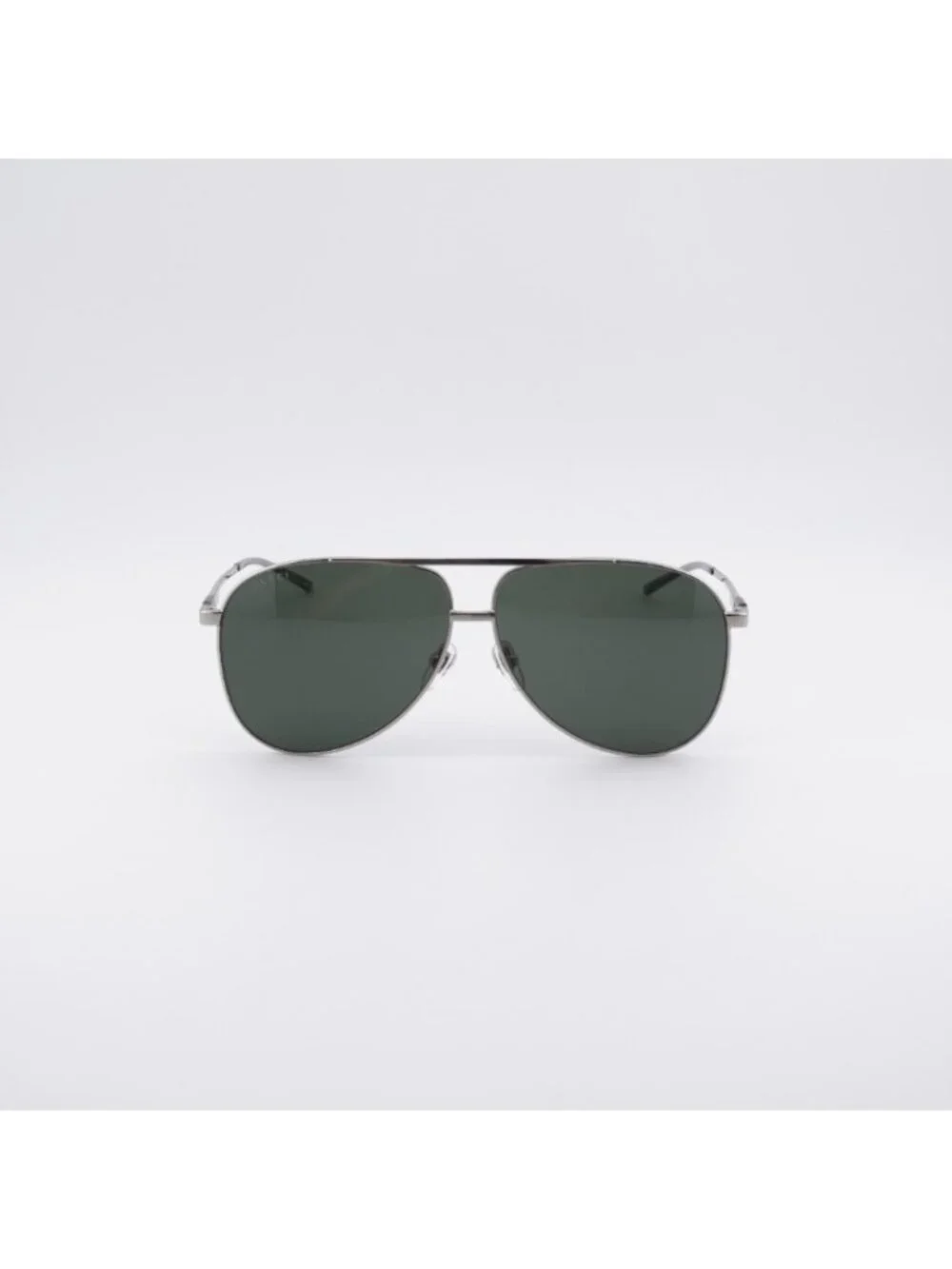 Gucci GG1677S 001 Sunglasses Silver Aviator Frame, Grey Lenses